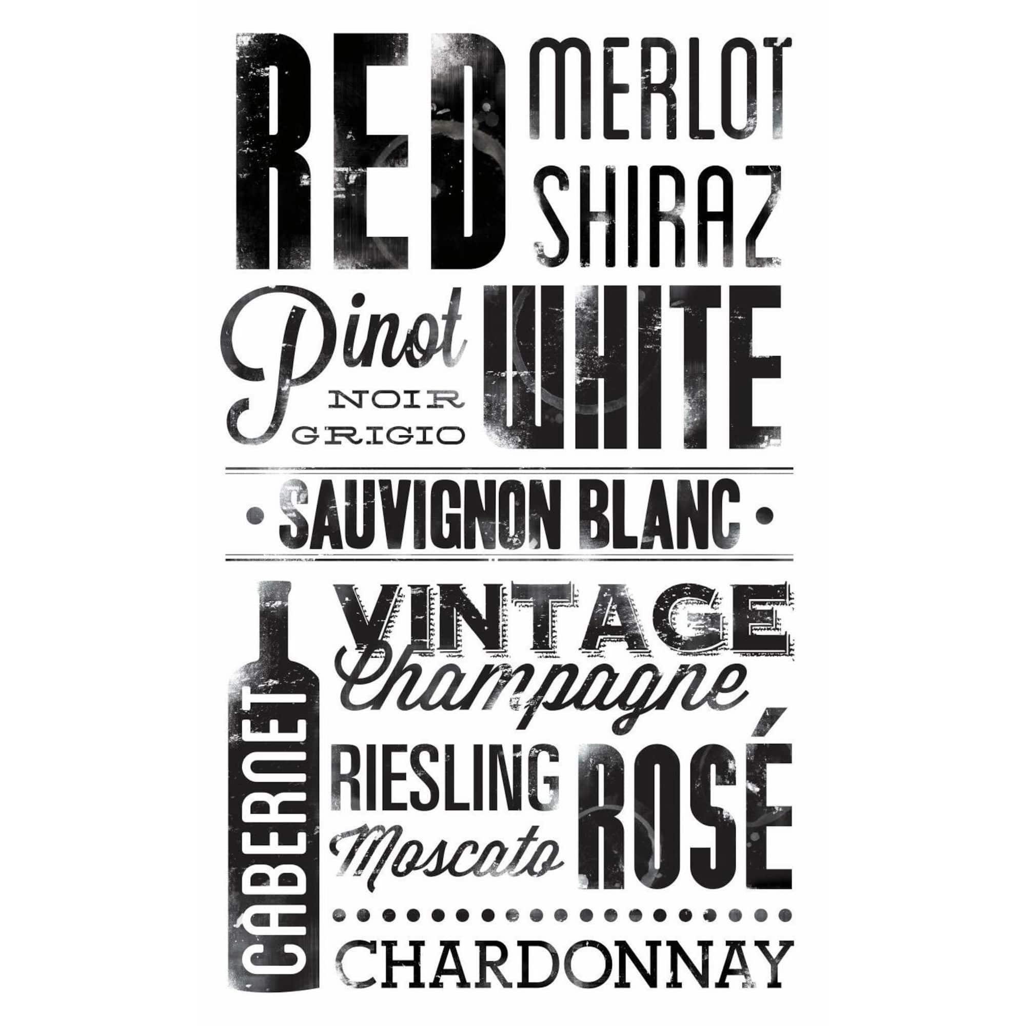 RoomMates Wine Lovers Peel & Stick Wall Decals